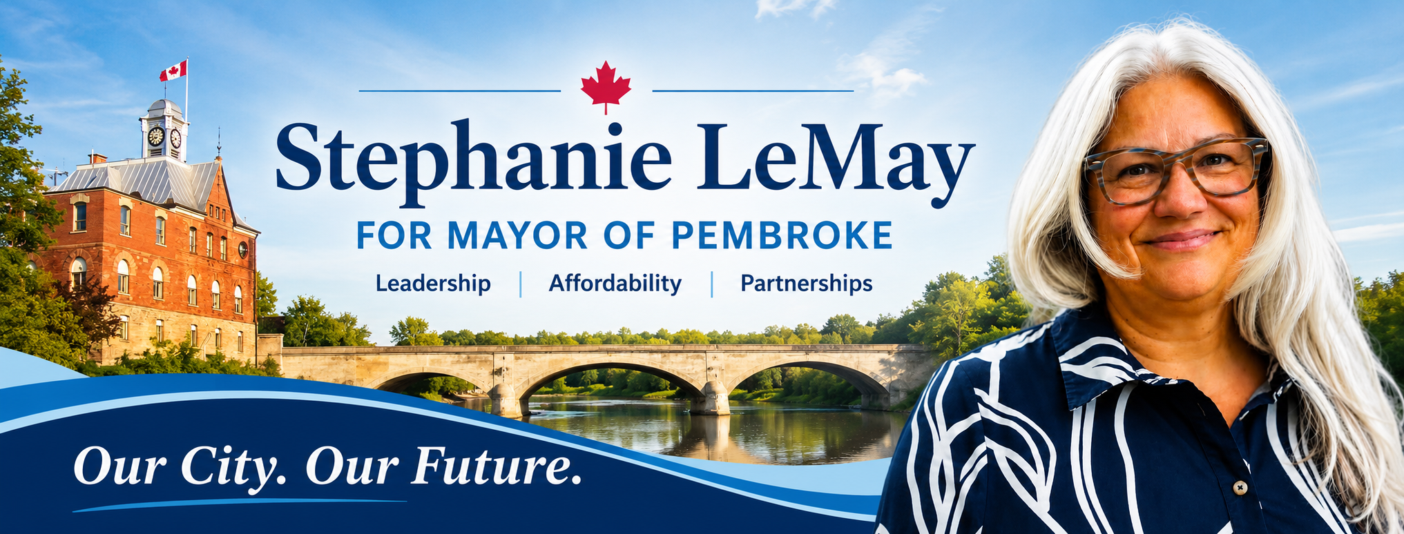 Stephanie LeMay for Mayor campaign banner